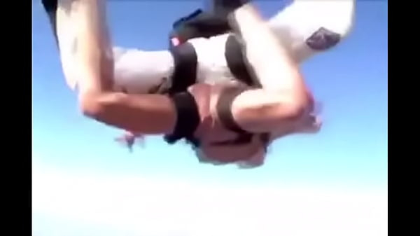 Funny nude girl skydiving