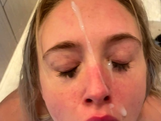 Hot teen blowjob pov and facial